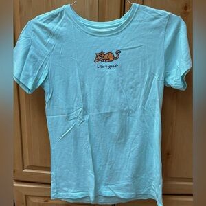 Adorable life is good cat shirt. Never worn!